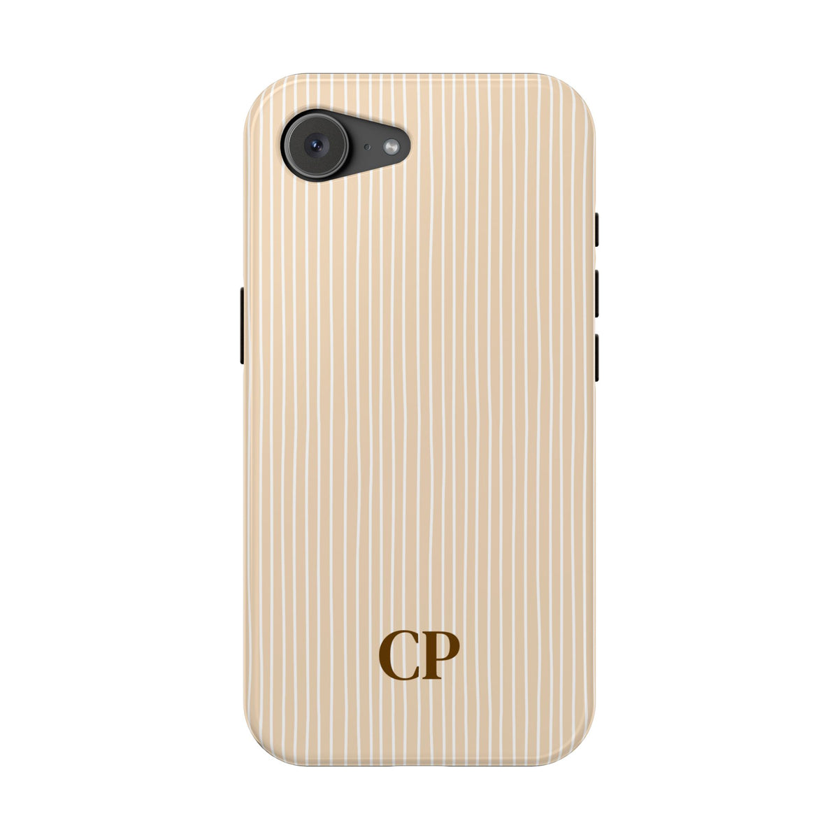 Latte Ribbed Monogram Magnetic Impact Resistant Case Personalized