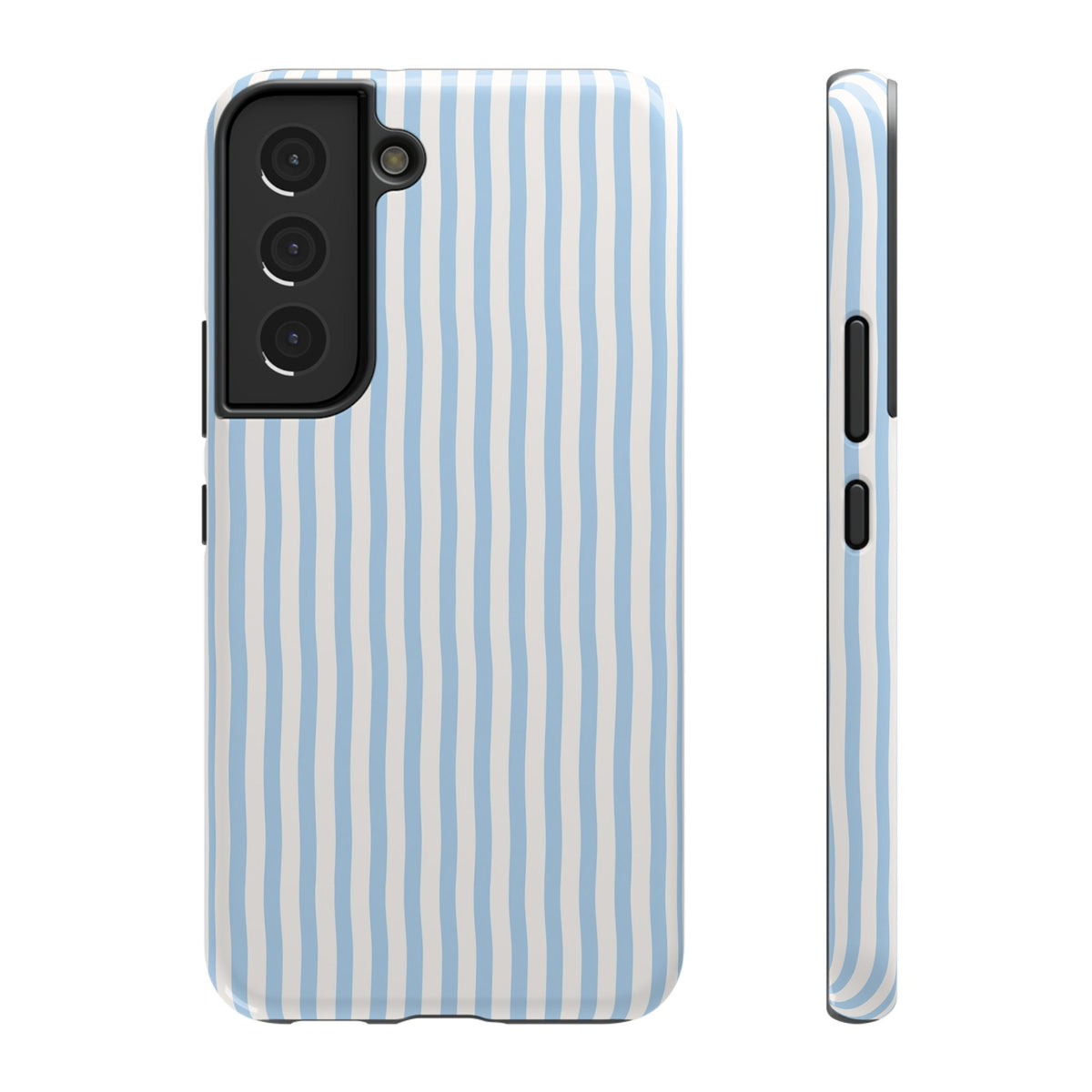 Sky Blue Stripe protective phone case for Samsung Galaxy S22, glossy finish