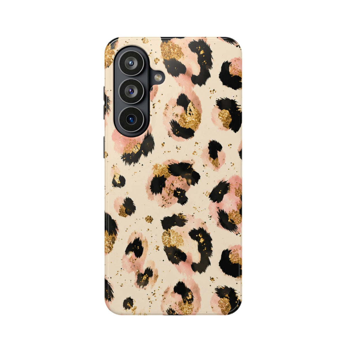 Golden Leopard protective phone case for Samsung Galaxy S26 Plus, glossy finish