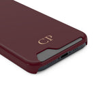 Monogram Phone Case With Card Holder Personalized