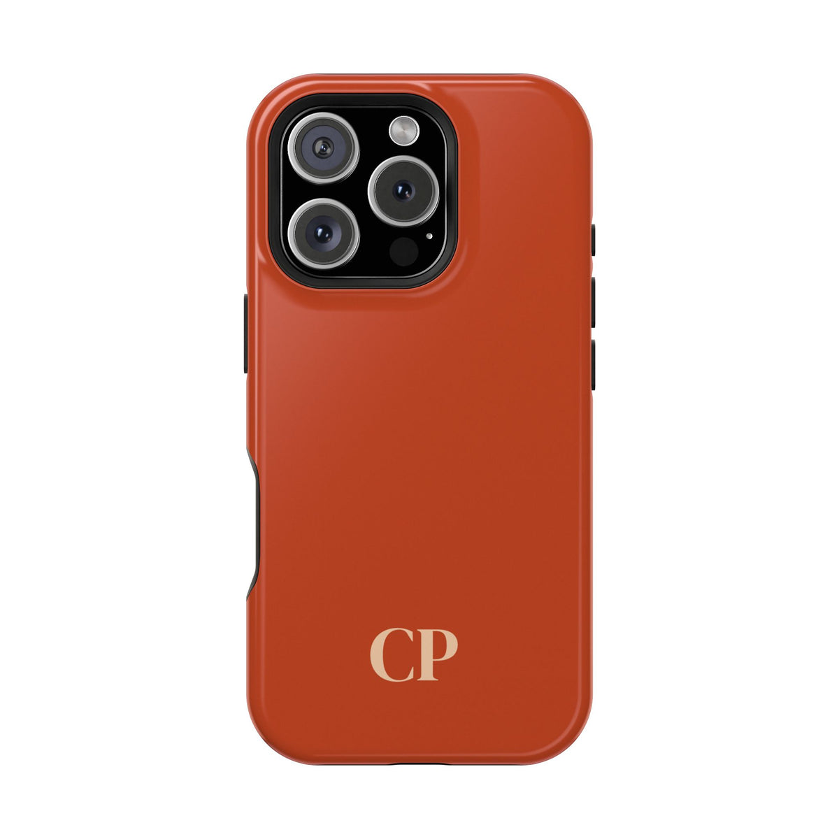 Terracotta Monogram Magnetic Impact Resistant Case Personalized