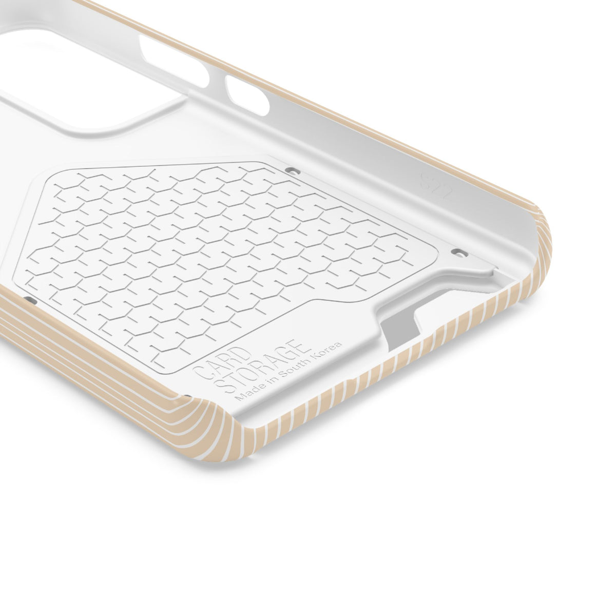 Latte Ribbed Monogram Phone Case With Card Holder Personalized
