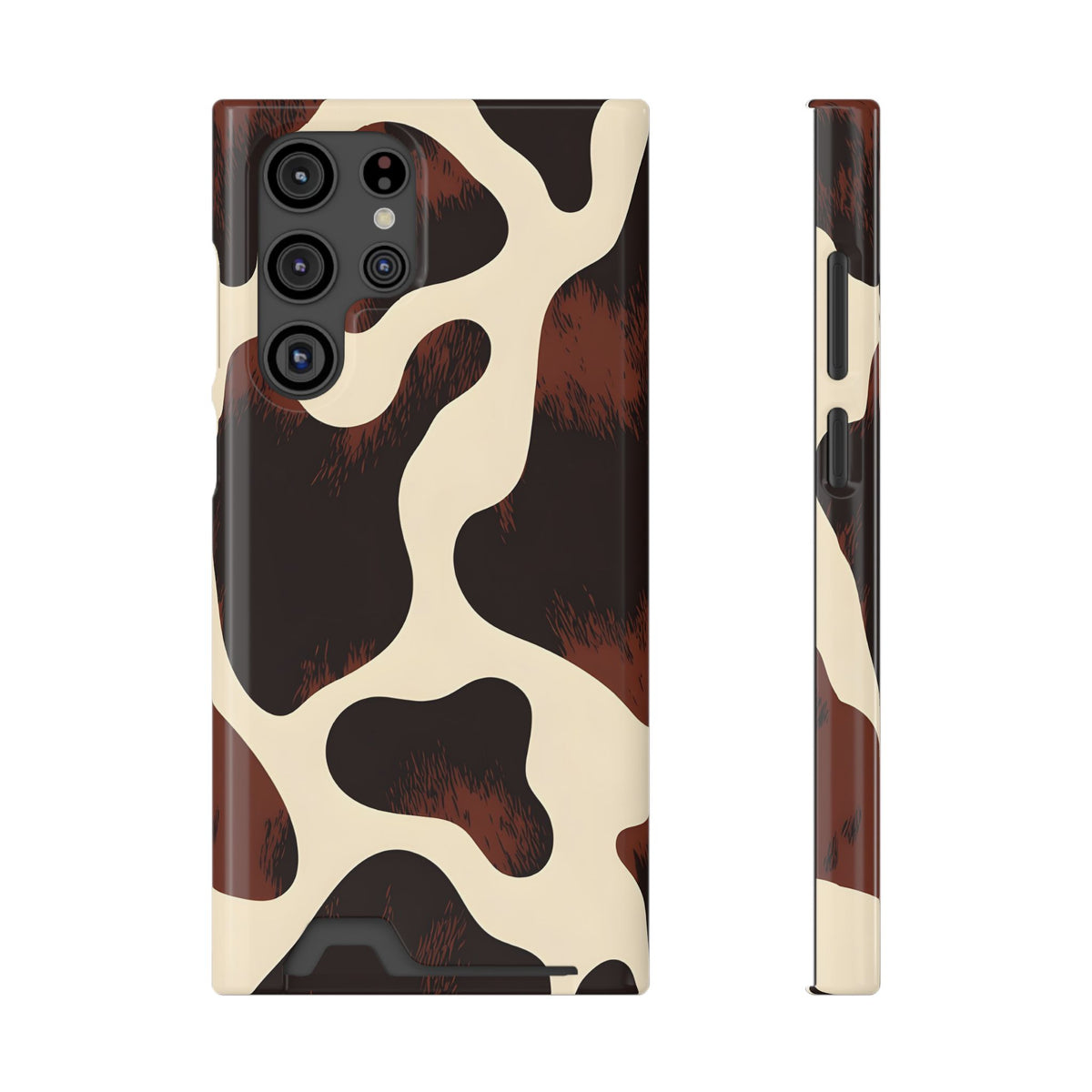 Chocolate Cow phone case with card holder for Samsung Galaxy S22 Ultra, glossy finish