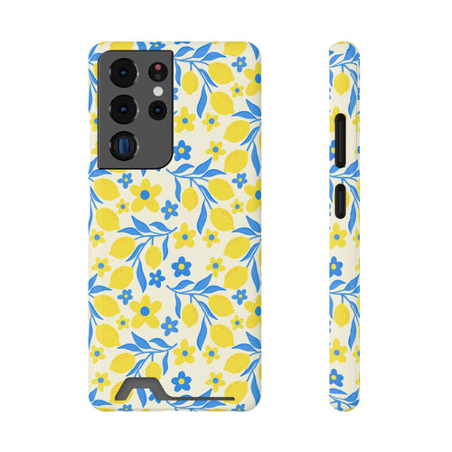Amalfi Lemon Phone Case With Card Holder