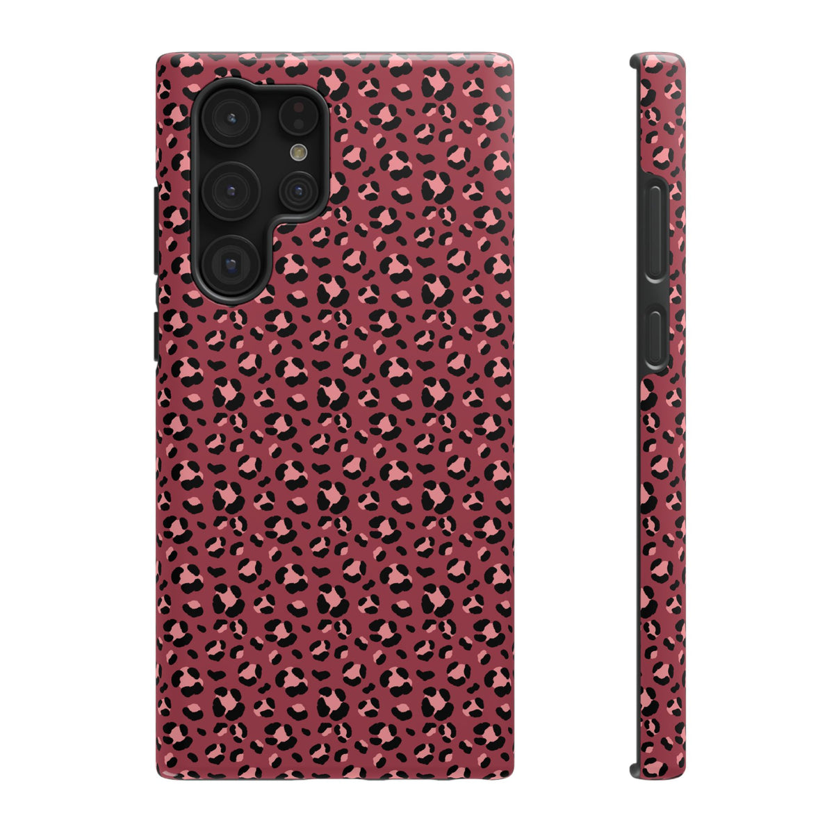 Pink Leopard protective phone case for Samsung Galaxy S22 Ultra, glossy finish