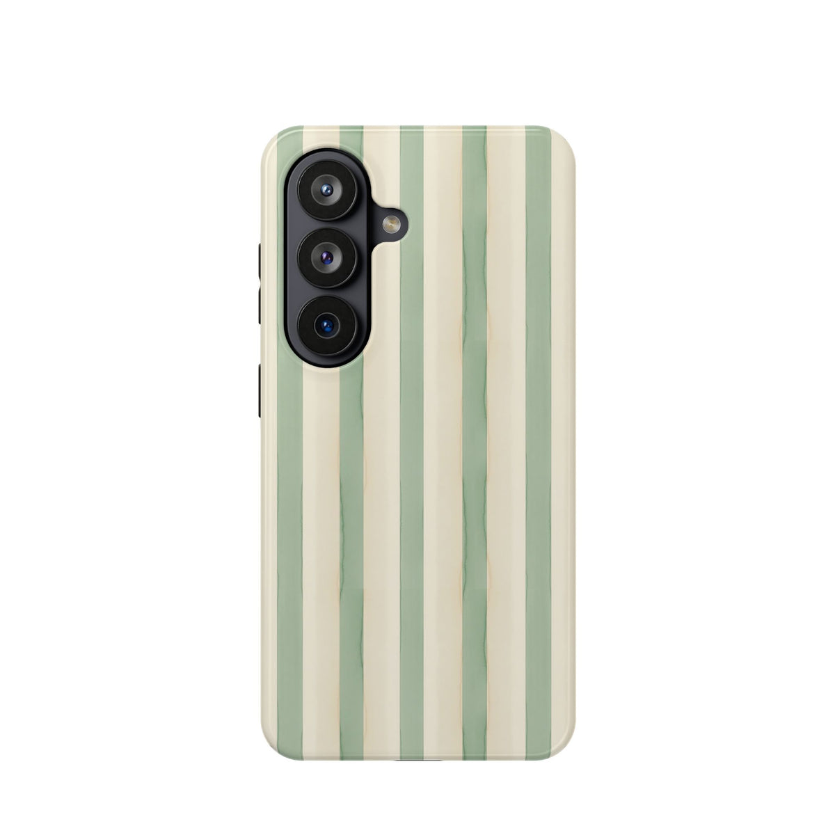 Sage Stripe protective phone case for Samsung Galaxy S26, glossy finish