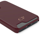 Monogram Phone Case With Card Holder Personalized