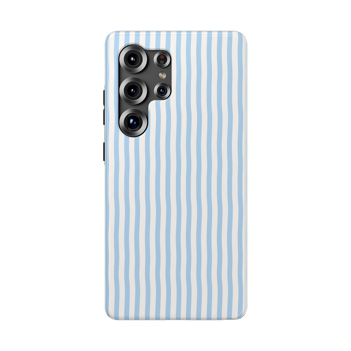 Sky Blue Stripe protective phone case for Samsung Galaxy S25 Ultra, glossy finish