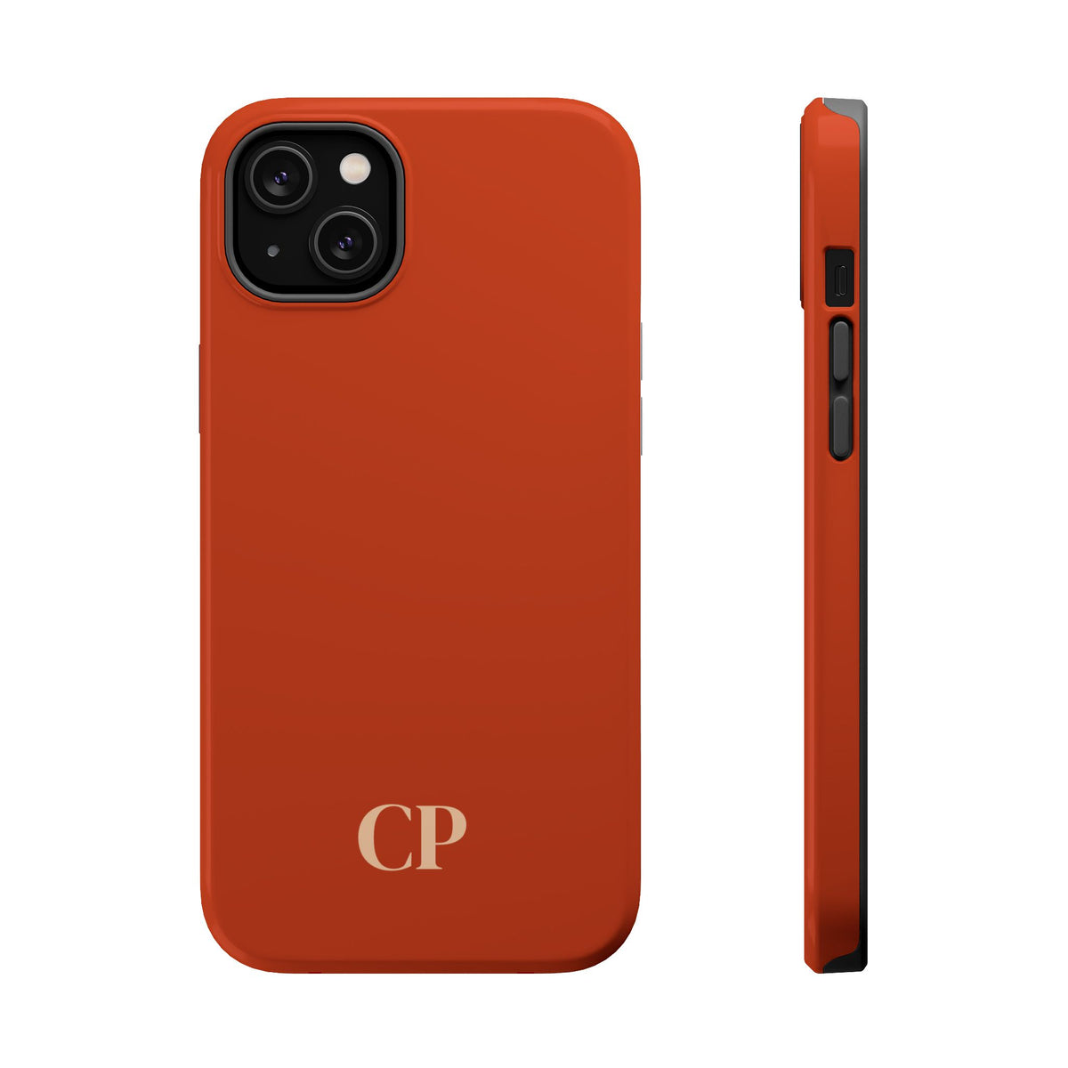 Terracotta Monogram Magnetic Impact Resistant Case Personalized