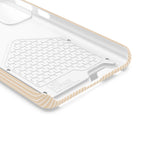 Latte Ribbed Monogram Phone Case With Card Holder Personalized