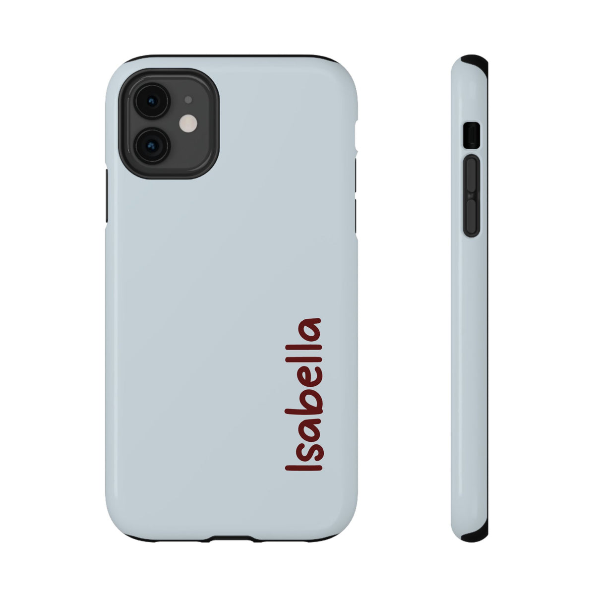 Baby Blue Name Impact Resistant Case Personalized