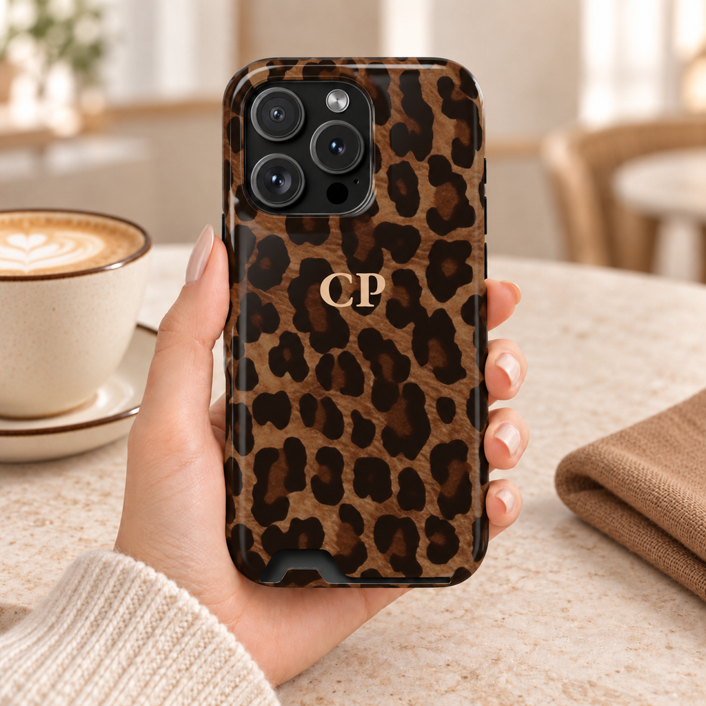 Monogram Phone Case With Card Holder Personalized