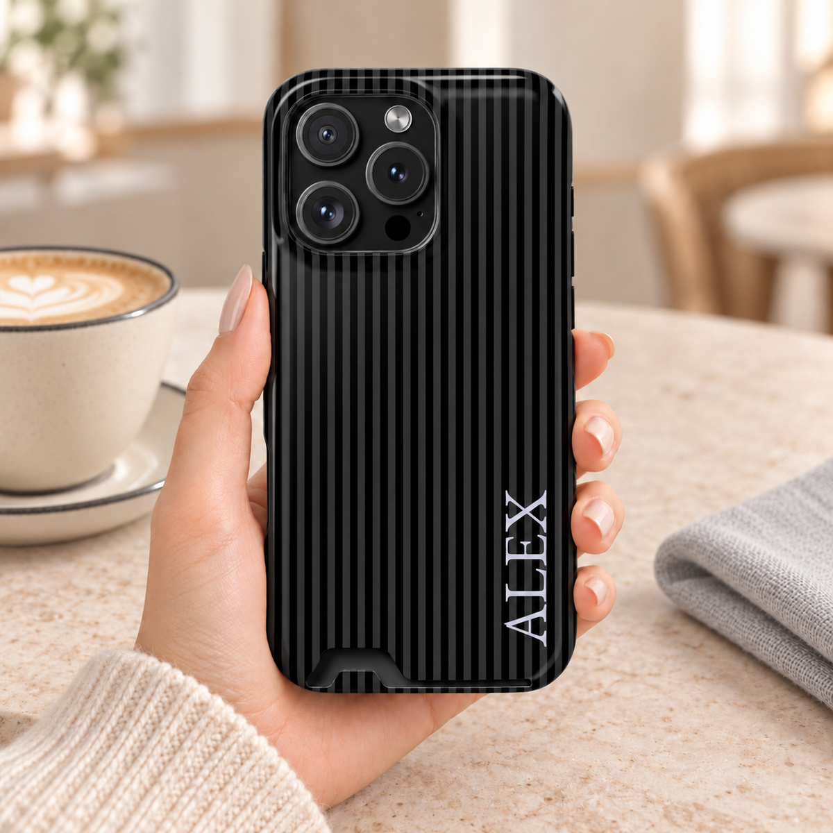 P144 - Slim Card Holder Phone Case - Personalized