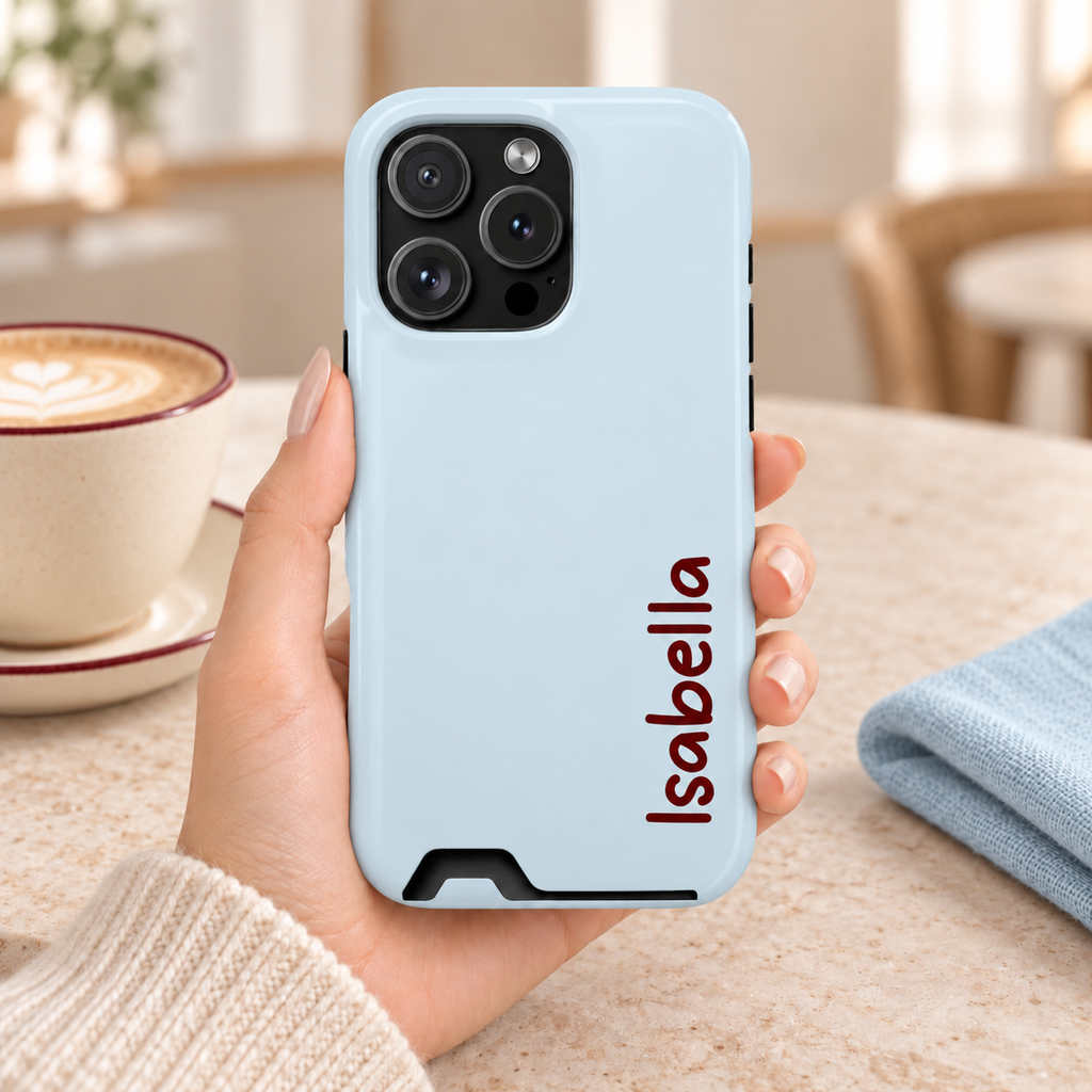P145 - Slim Card Holder Phone Case - Personalized