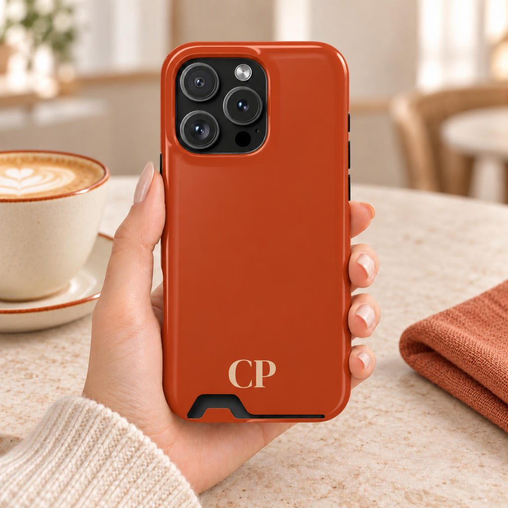 Monogram Phone Case With Card Holder Personalized