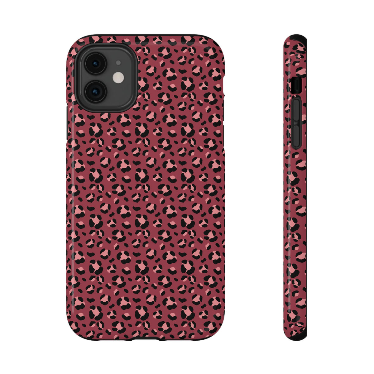 Pink Leopard protective phone case for iPhone 11, glossy finish