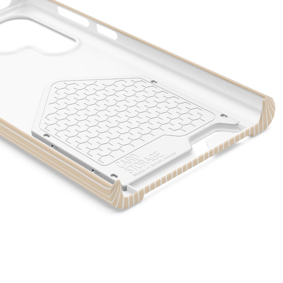 Latte Ribbed Monogram Phone Case With Card Holder Personalized