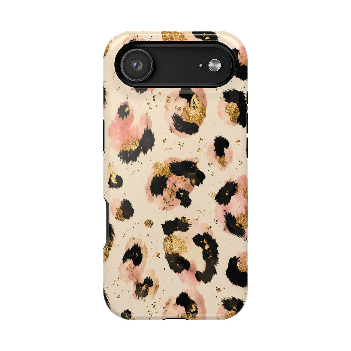 Golden Leopard MagSafe case for iPhone 17 Air, glossy finish