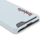 Baby Blue Name Phone Case With Card Holder Personalized