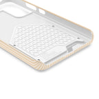 Latte Ribbed Monogram Phone Case With Card Holder Personalized