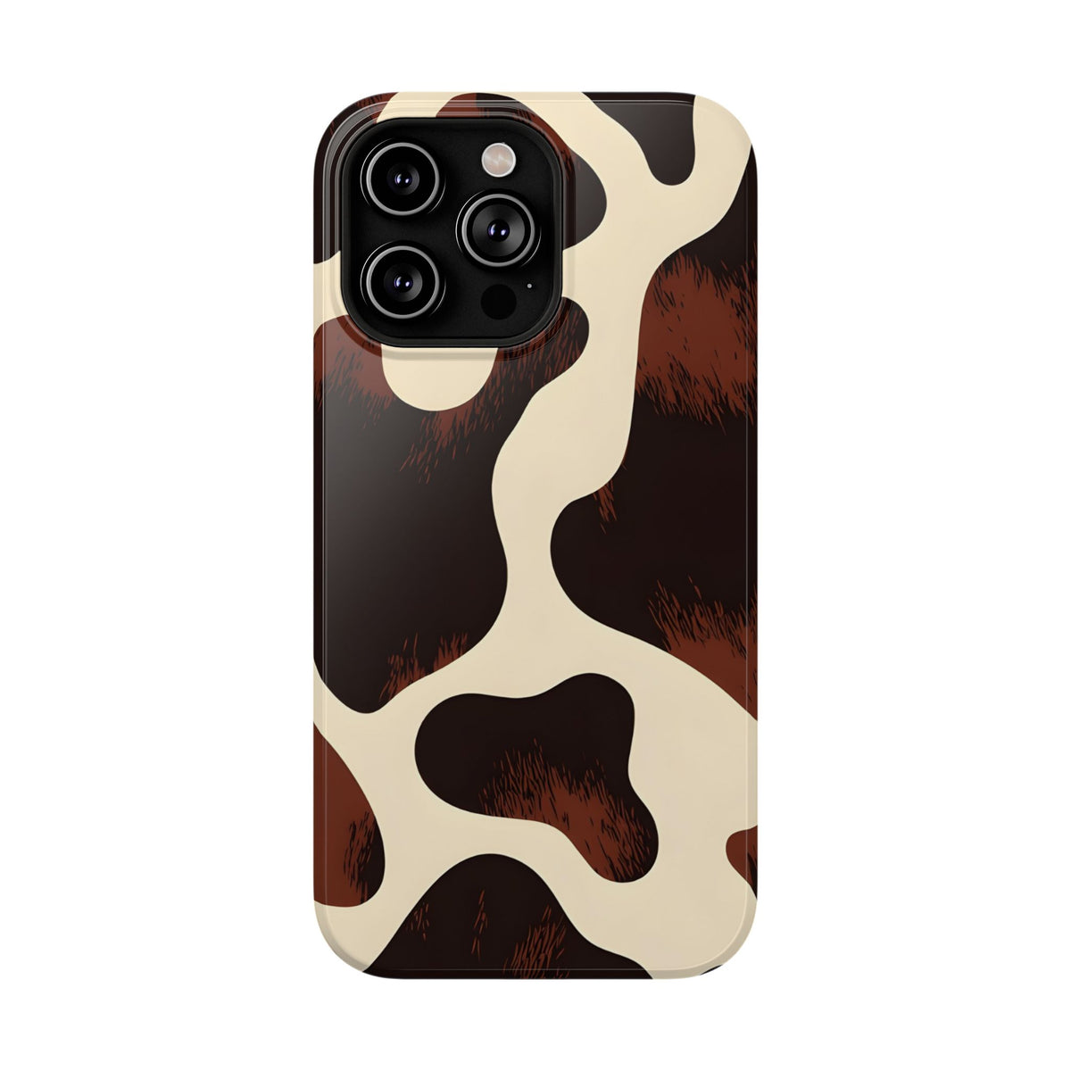 Chocolate Cow protective phone case for iPhone 14 Pro Max, glossy finish