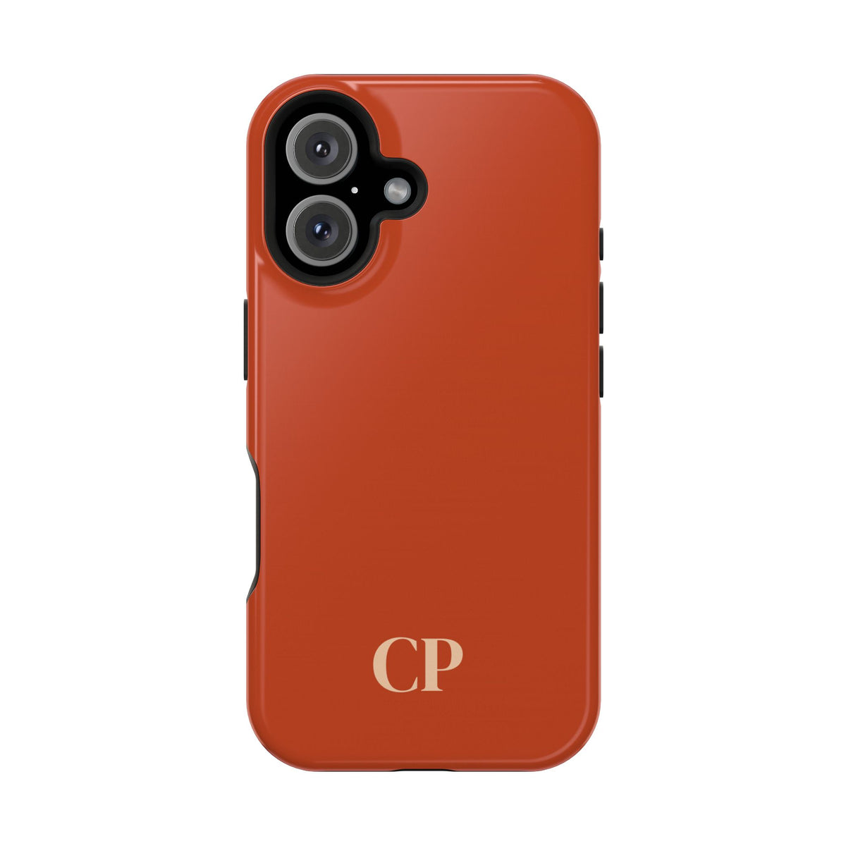 Terracotta Monogram Magnetic Impact Resistant Case Personalized