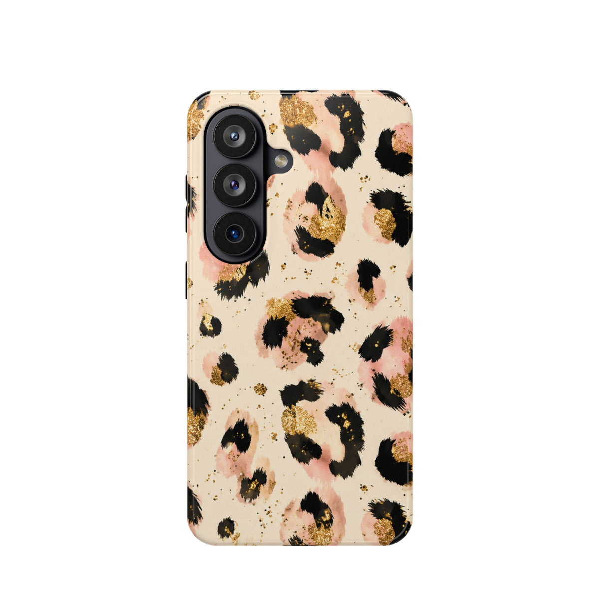 Golden Leopard protective phone case for Samsung Galaxy S26, glossy finish