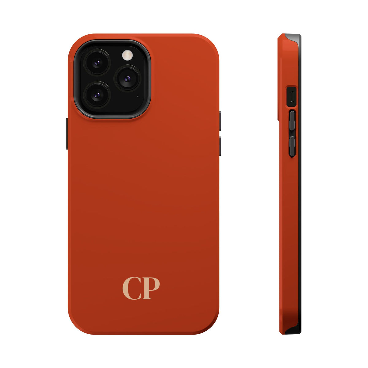 Terracotta Monogram Magnetic Impact Resistant Case Personalized