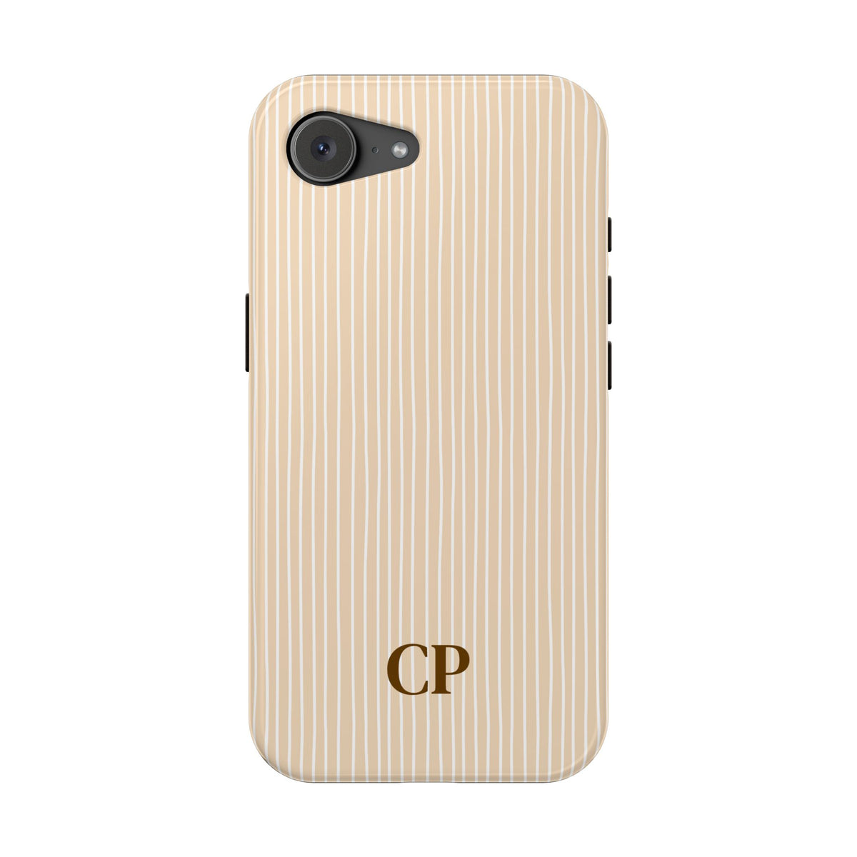 Latte Ribbed Monogram Magnetic Impact Resistant Case Personalized
