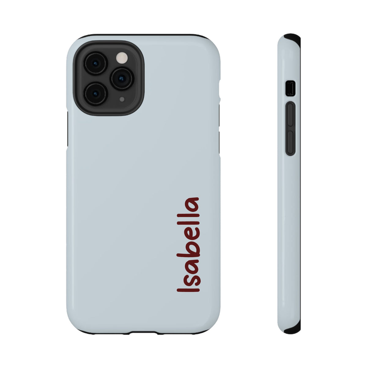 Baby Blue Name Impact Resistant Case Personalized