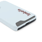 Baby Blue Name Phone Case With Card Holder Personalized