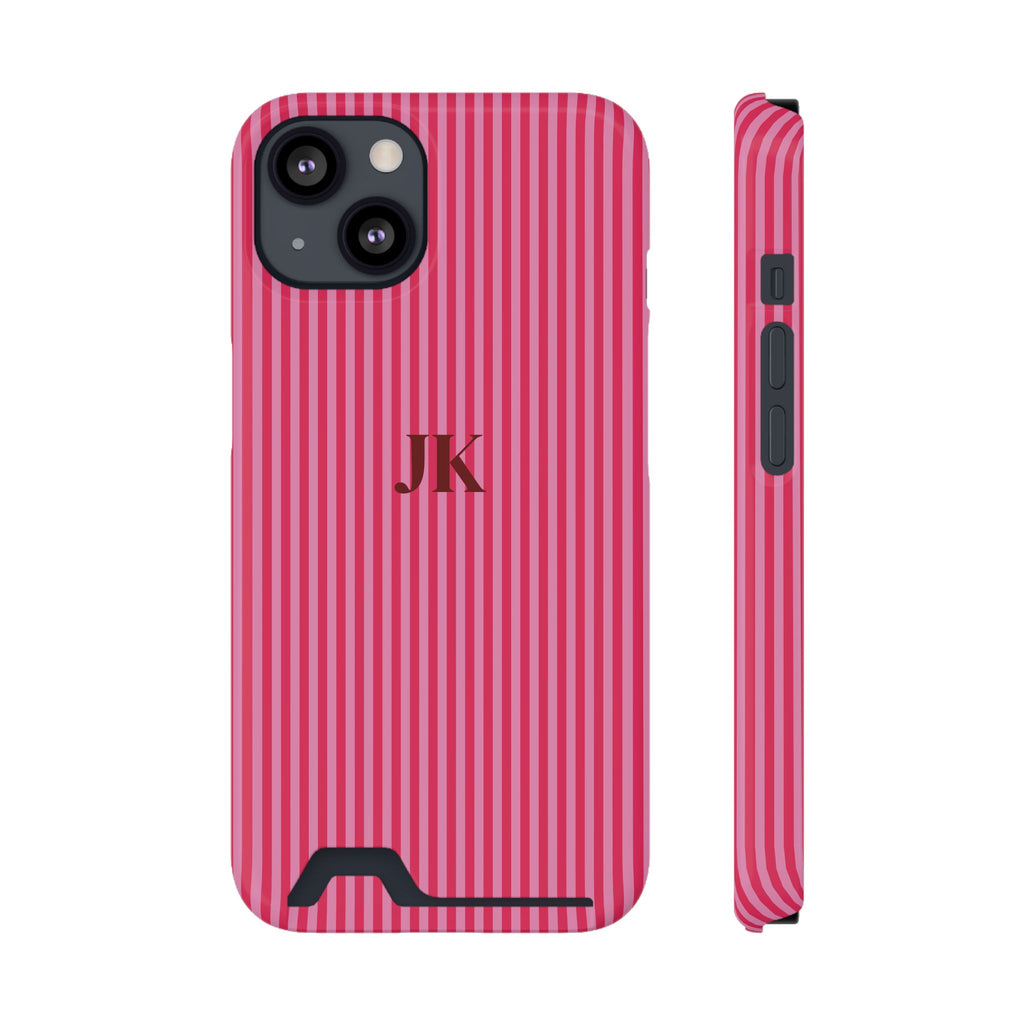 Monogram Phone Case With Card Holder Personalized