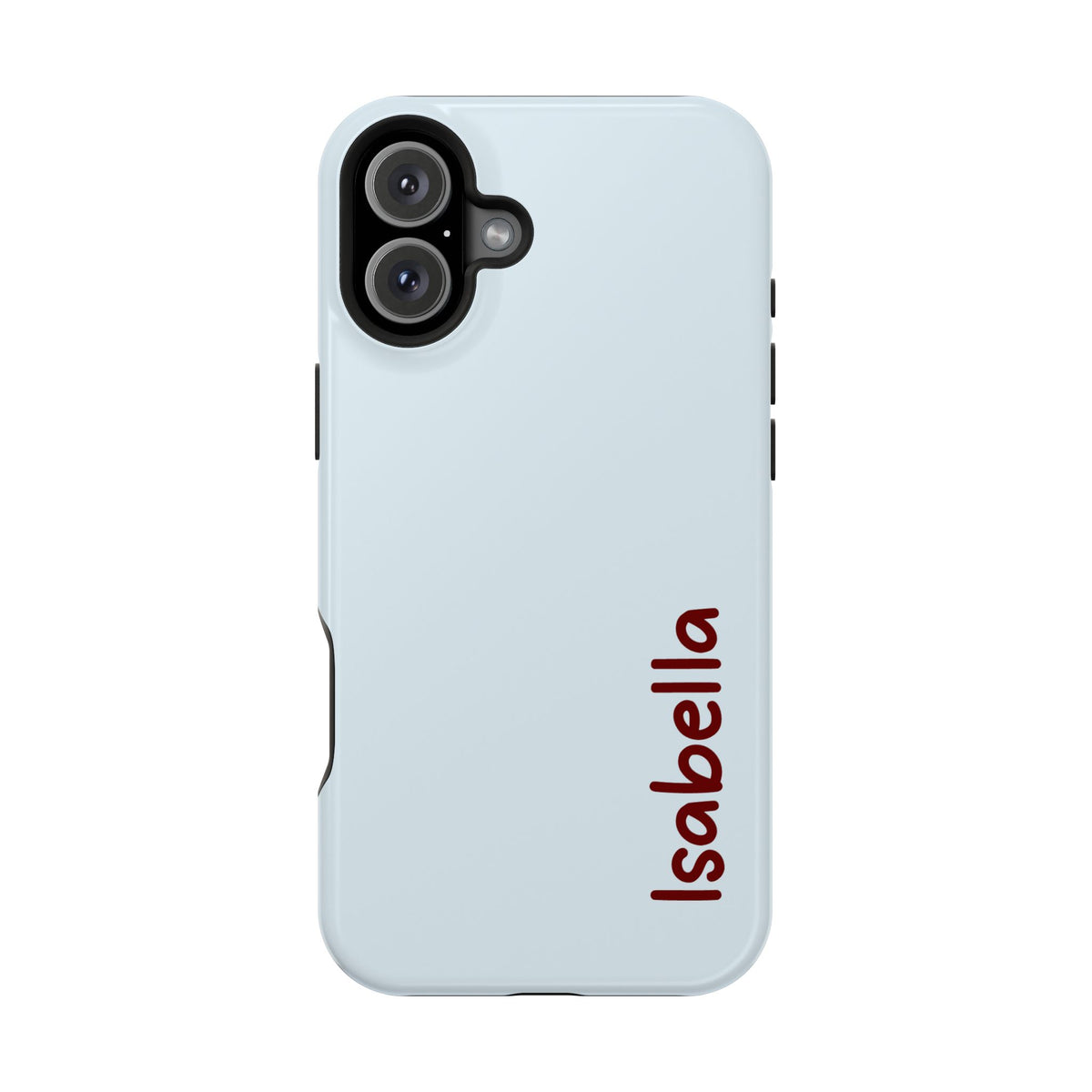 Baby Blue Name Impact Resistant Case Personalized