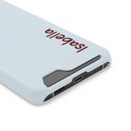 Baby Blue Name Phone Case With Card Holder Personalized