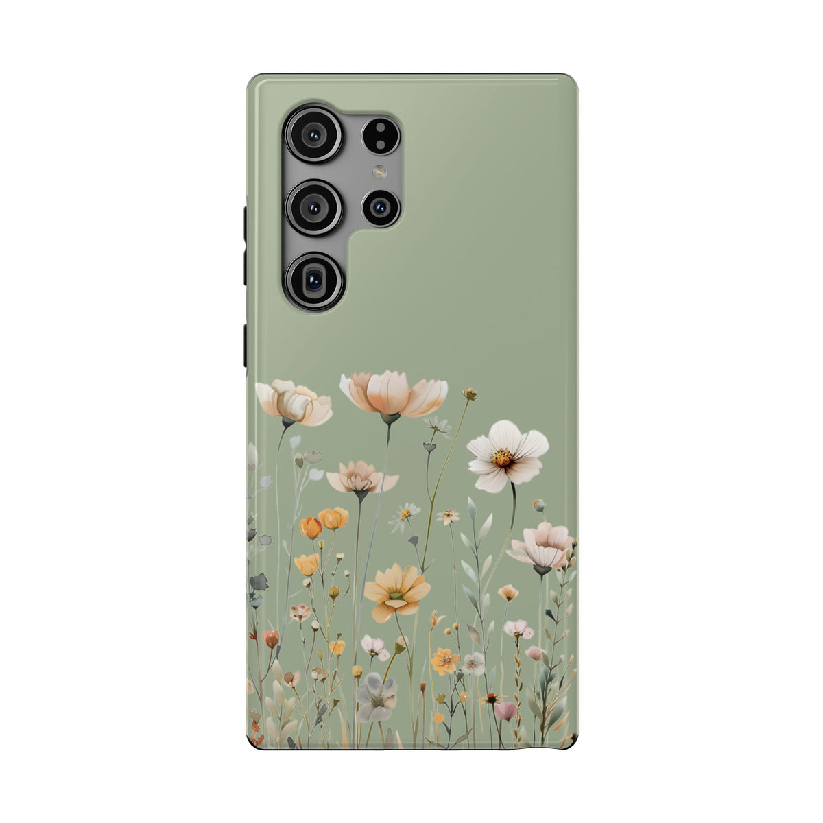 Sage Daisy protective phone case for Samsung Galaxy S23 Ultra, glossy finish
