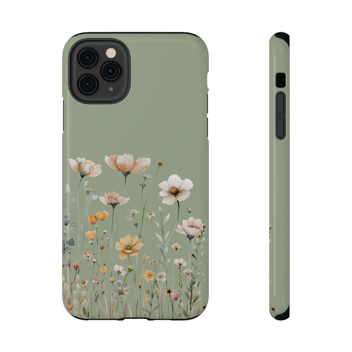 Sage Daisy protective phone case for iPhone 11 Pro Max, glossy finish