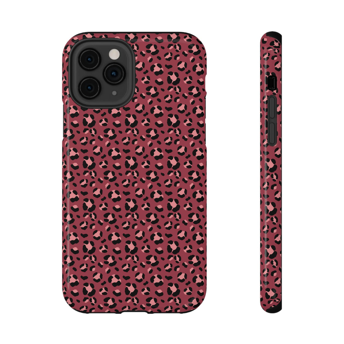Pink Leopard protective phone case for iPhone 11 Pro, glossy finish