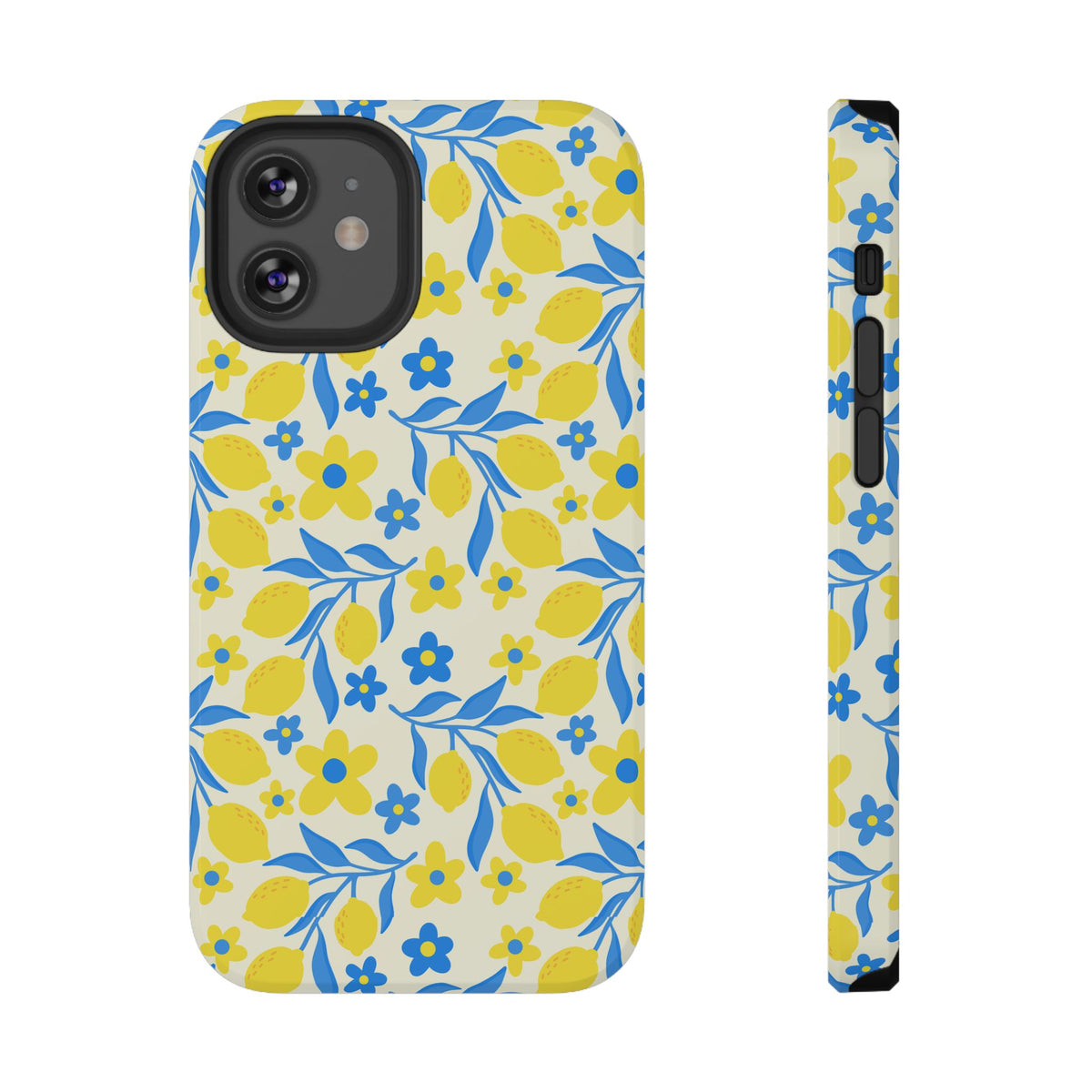 Amalfi Lemon protective phone case for iPhone 12 Mini, glossy finish