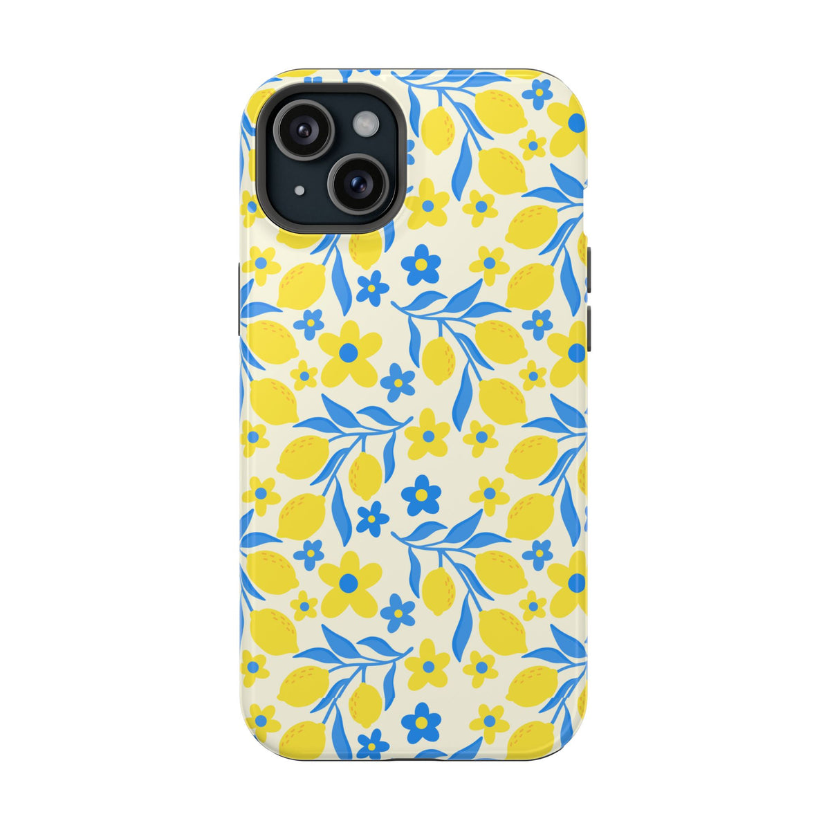 Amalfi Lemon protective phone case for iPhone 15 Plus, glossy finish