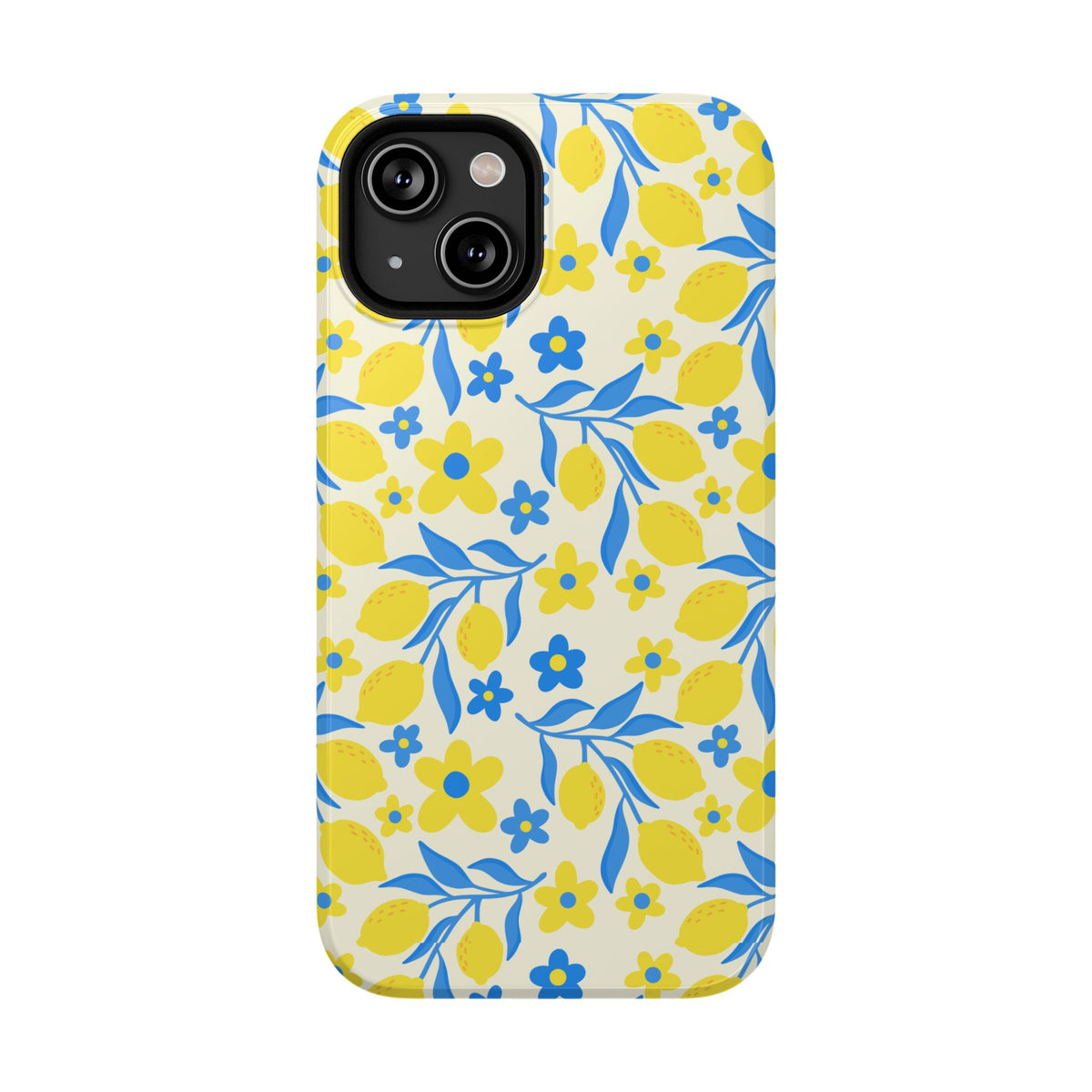 Amalfi Lemon protective phone case for iPhone 14, glossy finish