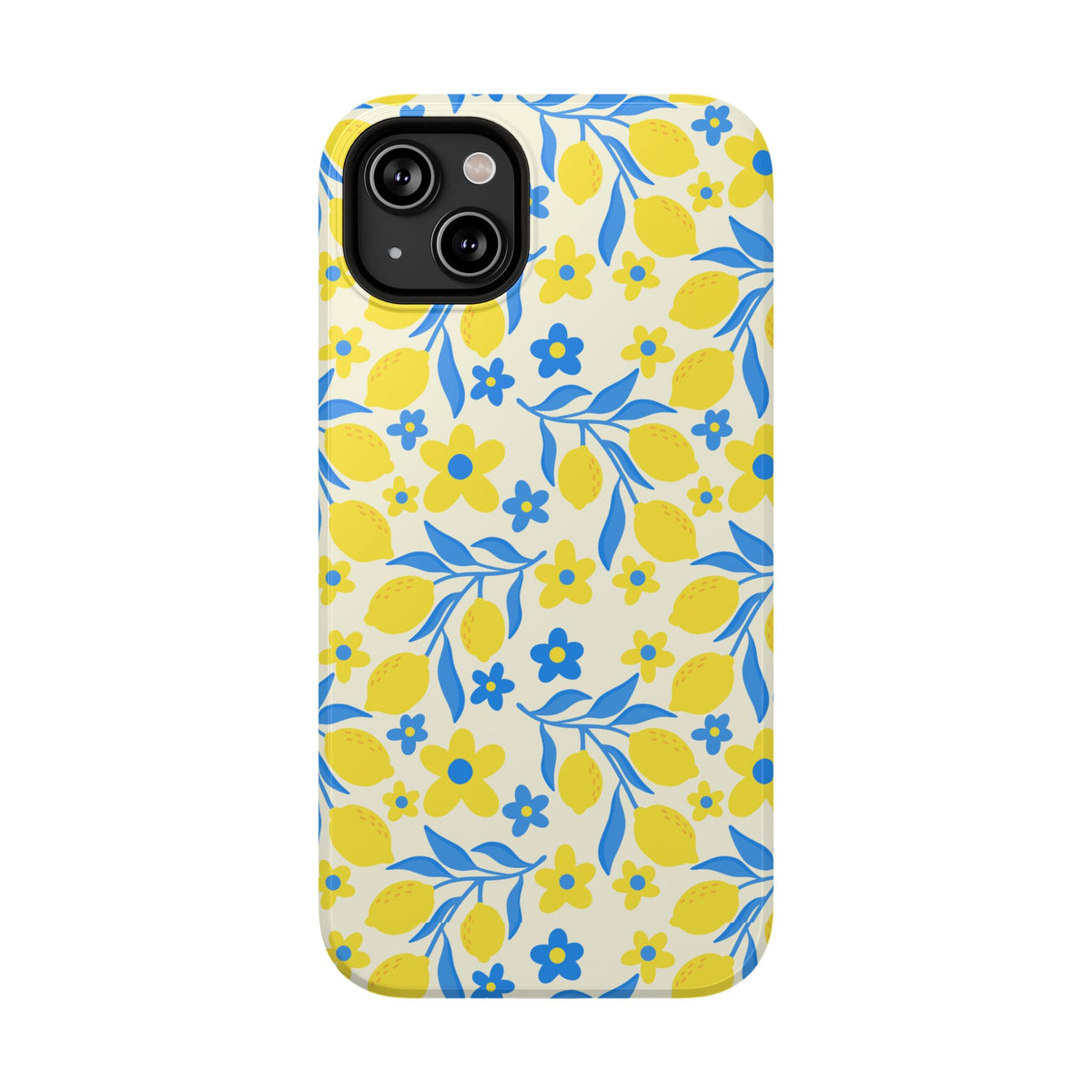 Amalfi Lemon protective phone case for iPhone 14 Plus, glossy finish