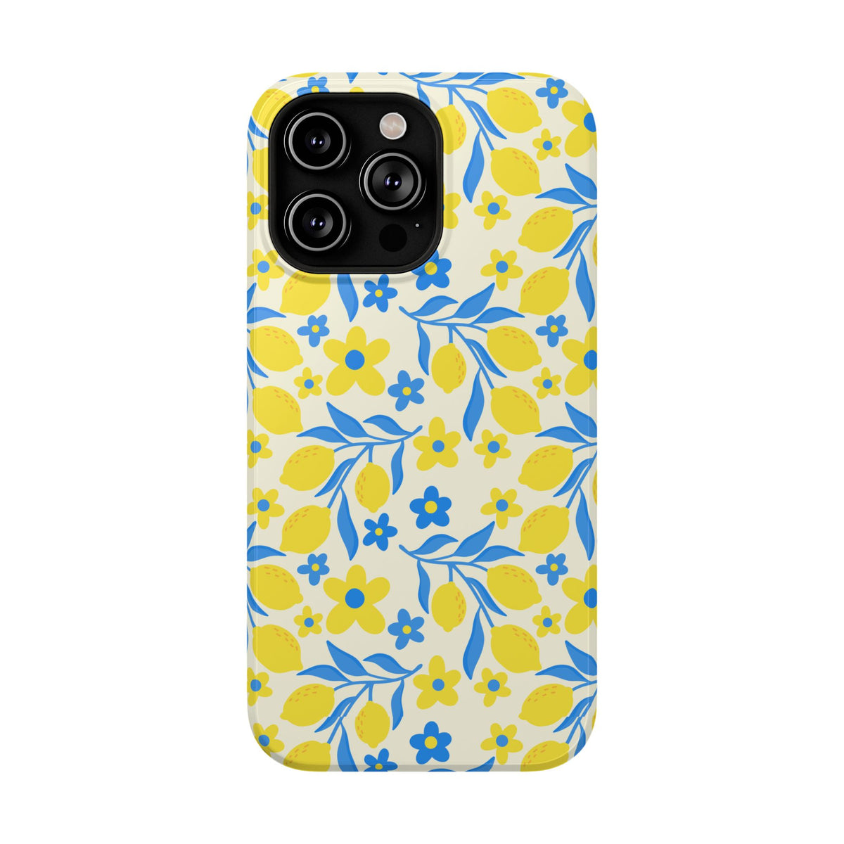 Amalfi Lemon protective phone case for iPhone 14 Pro Max, glossy finish