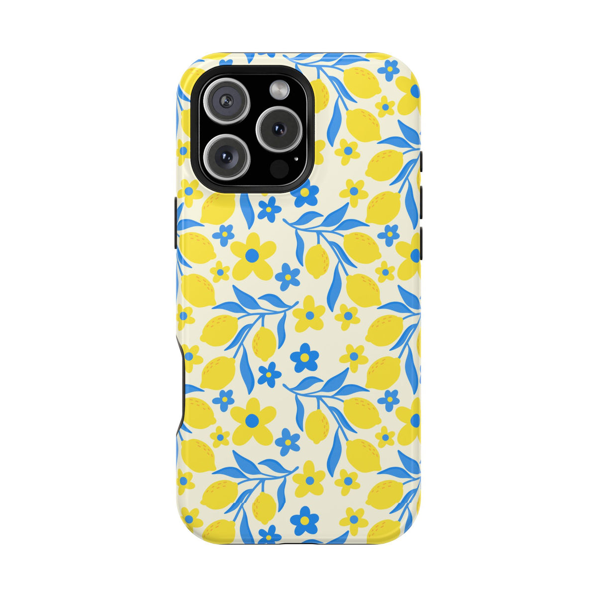Amalfi Lemon protective phone case for iPhone 16 Pro Max, glossy finish