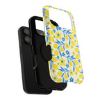 Amalfi Lemon protective phone case, close-up of the dual-layer construction