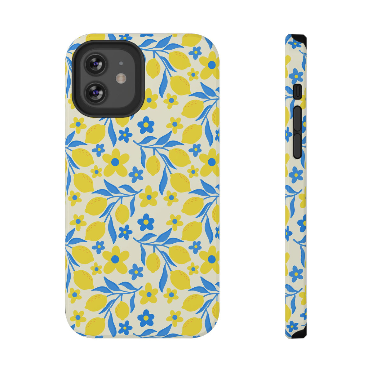 Amalfi Lemon protective phone case for iPhone 12, glossy finish