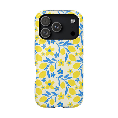 Amalfi Lemon MagSafe case for iPhone 18 Pro, glossy finish