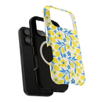 Amalfi Lemon MagSafe case, close-up of the dual-layer construction