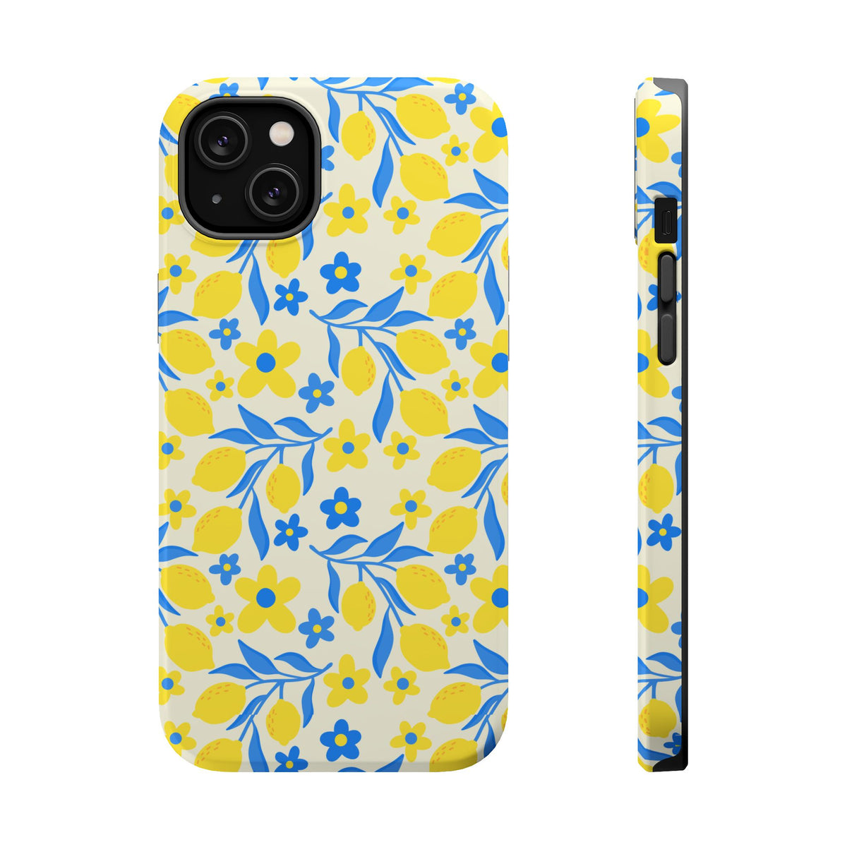Amalfi Lemon MagSafe case for iPhone 14 Plus, glossy finish