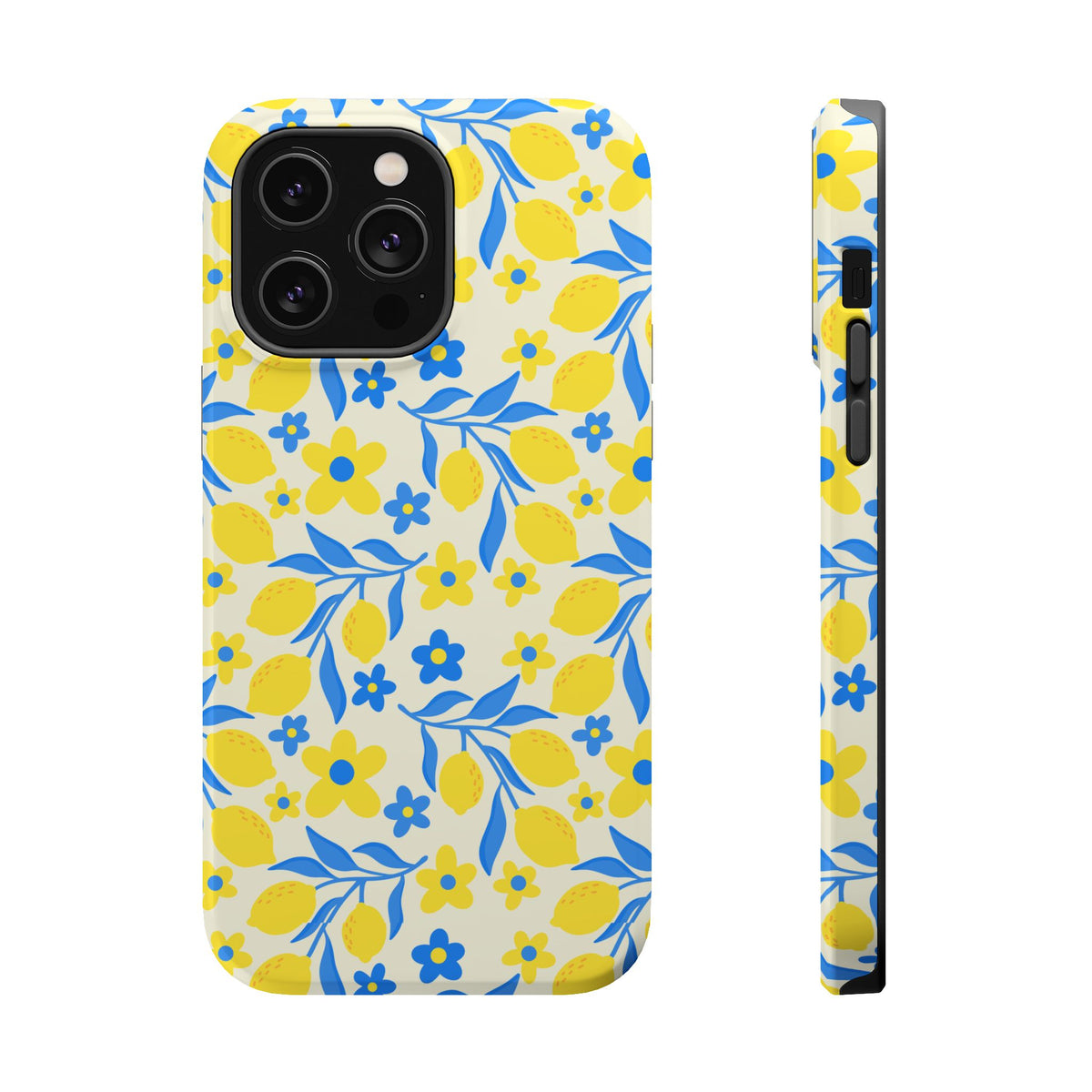 Amalfi Lemon MagSafe case for iPhone 14 Pro Max, glossy finish
