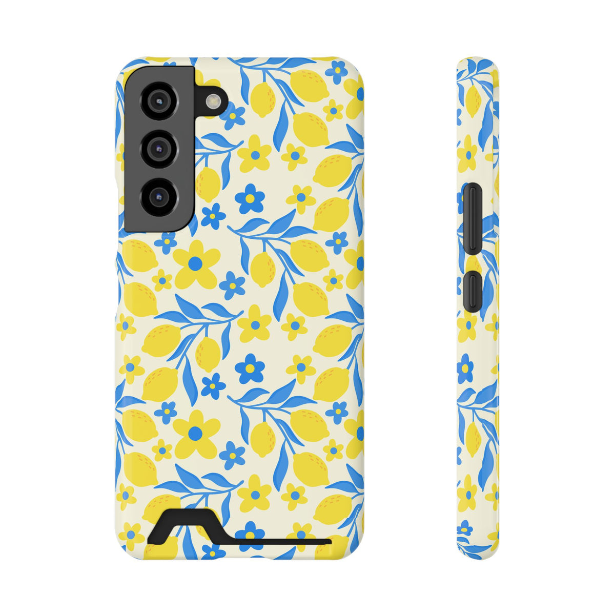 Amalfi Lemon phone case with card holder for Samsung Galaxy S22, glossy finish